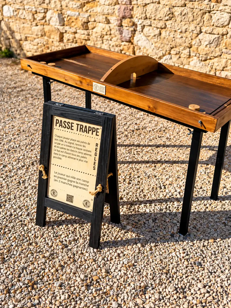 Jeu Passe Trappe en bois Events Loc’